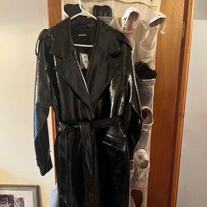 Express Black Trench Coat